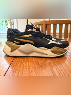 Puma Women's RS-X3 Metallic Puma Black/Puma Silver/Rose Gold Sneakers size 8
